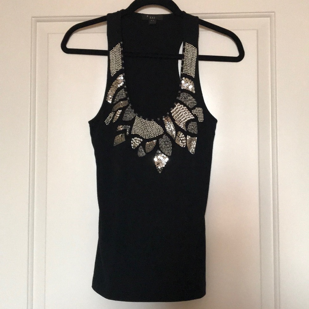 Beaded Detail Racerback Tank